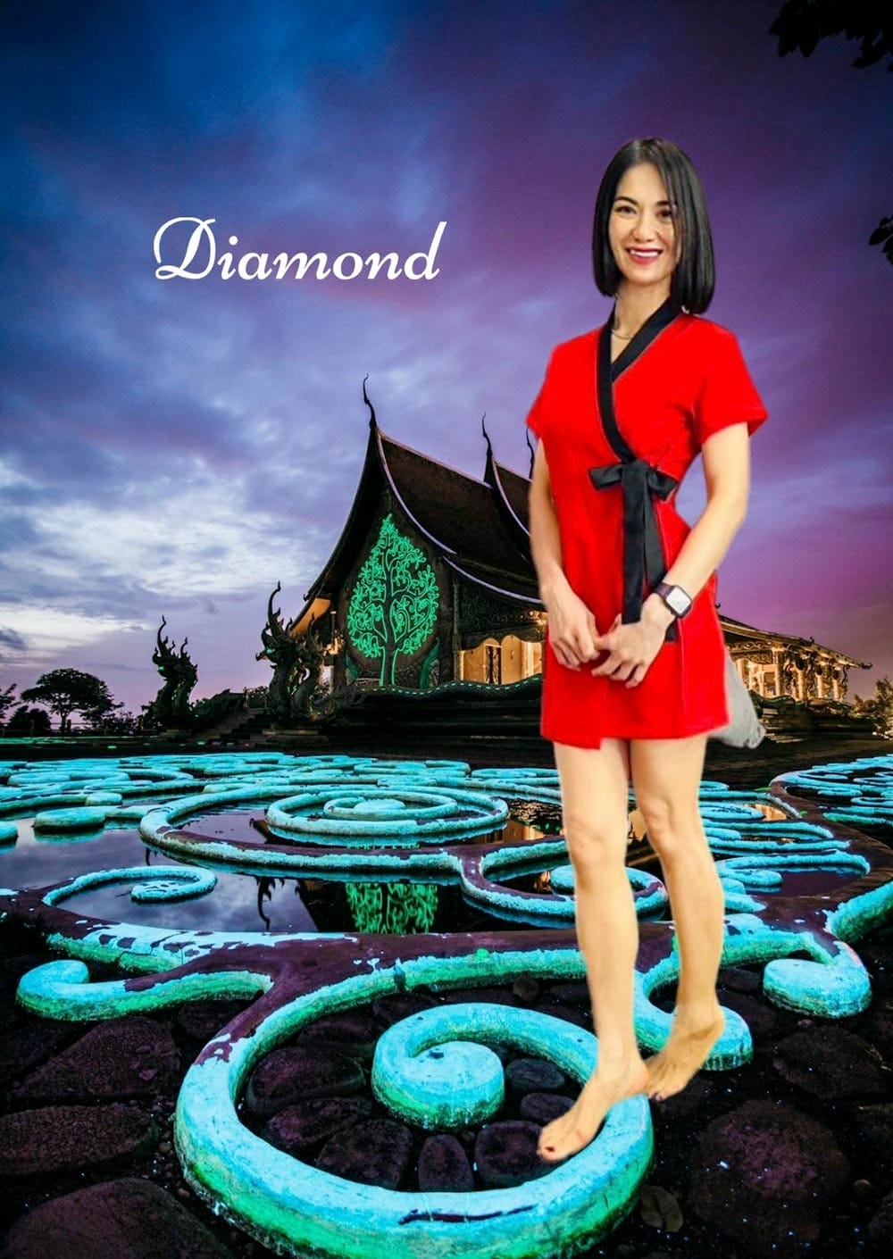 Diamond, Massaggiatrice thailandese a Milano. Massaggiatrice esperta in tecniche sportive e olistiche. Diamond è la scelta ideale per sportivi e chi cerca un approccio energico. Opera presso il centro massaggi Energy Thai in viale Umbria 52 a Milano.